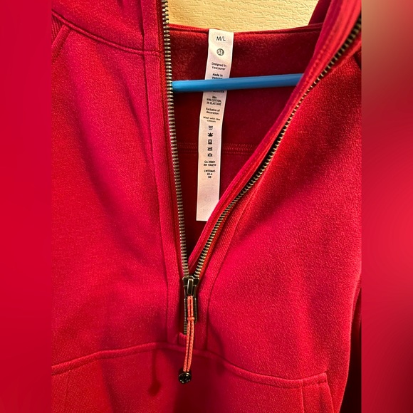 Lululemon Scuba Oversized Half-Zip Hoodie - M/L Pomegranate NWT - Picture 7 of 11